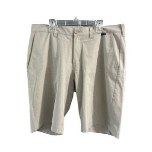 Travis Mathew Men's Beck Golf Performance Shorts - Size 33 Beige Tan